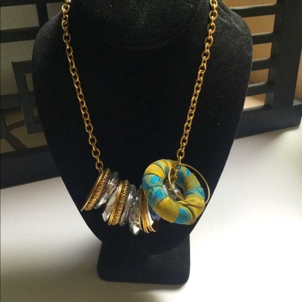 LENORA DAME MIXED MEDIA RINGS NECKLACE NWOT